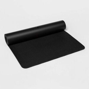 Open Box - All In Motion - Natural Rubber PU Yoga Mat 5mm - All In Motion Black
